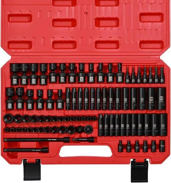 MIXPOWER 86PCS 1/4" Drive Master Impact Socket Set