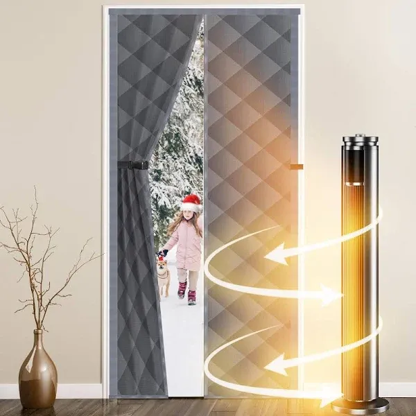 WLLEYAY Magnetic Thermal Insulated Door Curtain