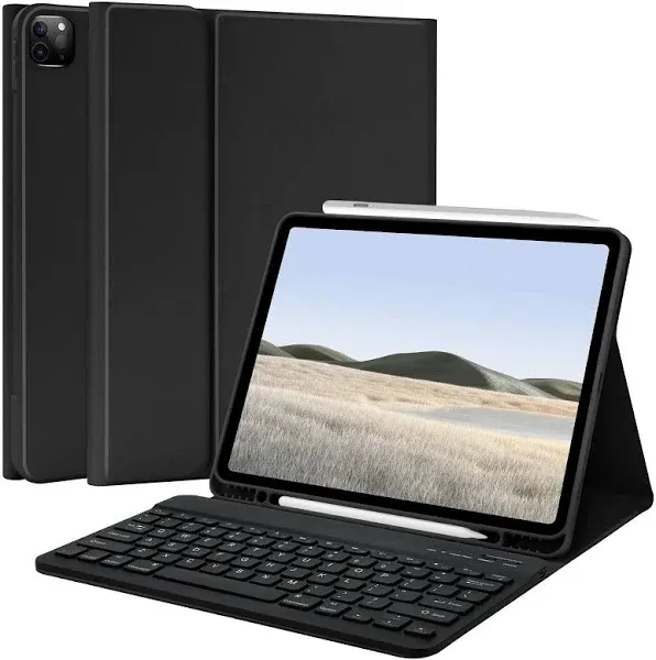 TQQ Case for iPad Air 13-inch M2 2024 &amp; Pro 12.9 inch 2022 with Keyboard Keyb...