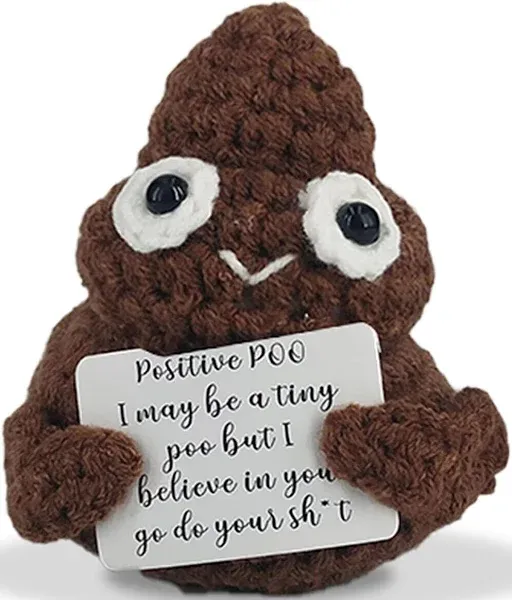 Funny Gifts Mini Positive Poo Cute and Funny White Elephant Gift Suitable for Birthday Gag Gift(Fat)