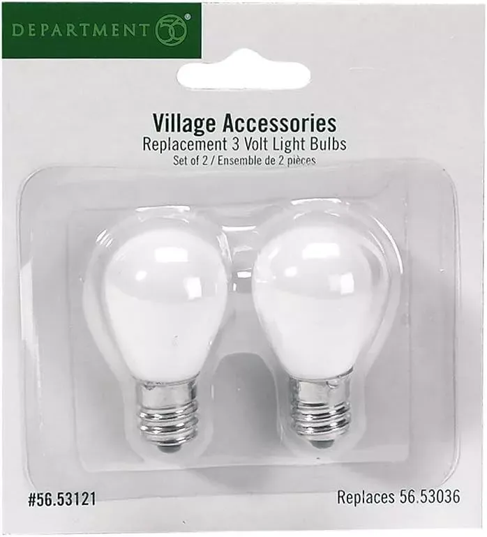 Dept 56 3 VOLT VILLAGE REPLACEMENT BULBS SET OF 2 General Village 56.53121 3V