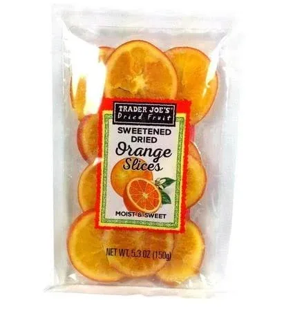 Trader Joe&#039;s Dried Orange Slices Sweetened 5.3 oz / 150 g (Pack of 3)