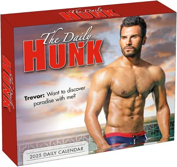 Sellers Publishing The Daily Hunk 2025 Boxed Daily Desk Calendar