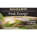 Bigelow Peak Energy Black Tea Plus Extra L-Theanine & Caffeine