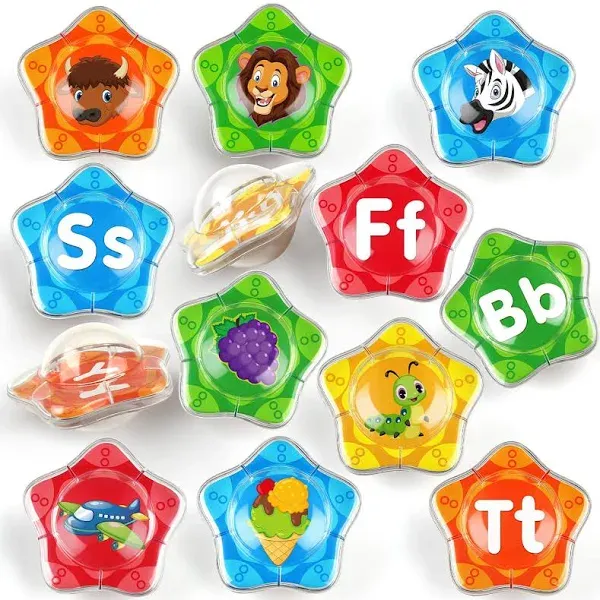 Starfish Floating Bath Toys, 26Pcs Bathtub Alphabet Letters Set, Montessori E...