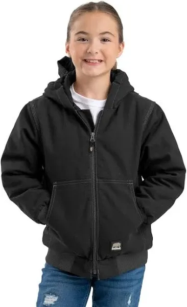 Berne Youth Highland Softstone Duck Hooded Jacket