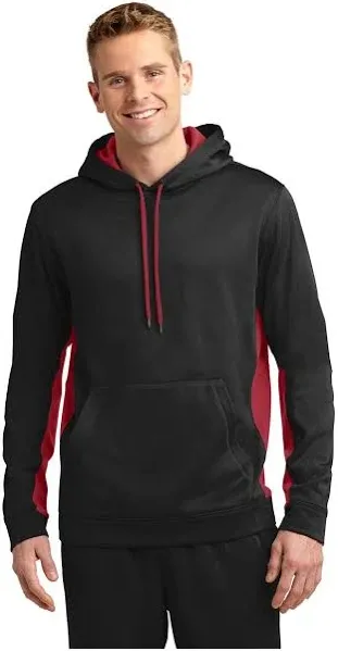 Sport-Tek ST235 Sport-Wick Fleece Colorblock Hooded Pullover