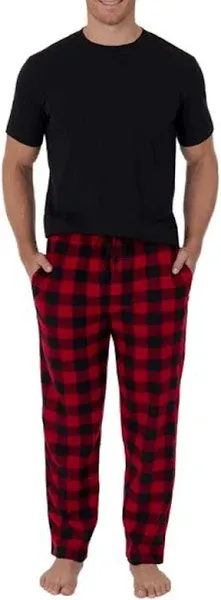 Fruit of the Loom Men's Fleece Pajama Pant Set