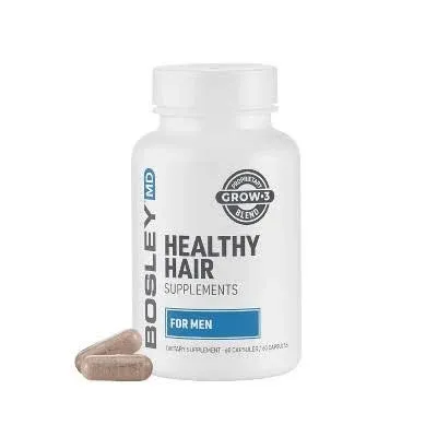 Bosley MD Men&#039;s Healthy Hair Growth Supplement -60 Capsules Expiration: 07/2026