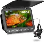 FishPRO 7'' Underwater Fishing Camera HD 1080P- MOQCQGR (No Need Learn) Ice Fishing Camera Underwater w/ 10,000mAh Li-Battery, Mag-Attached Ice