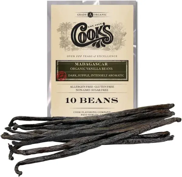 Cook's Organic Madagascar Vanilla Beans