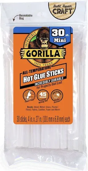 Gorilla Hot Glue Sticks Mini