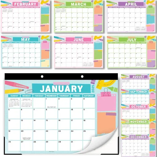 Hadley Designs Doodle Large Desk Calendar 2025-2026