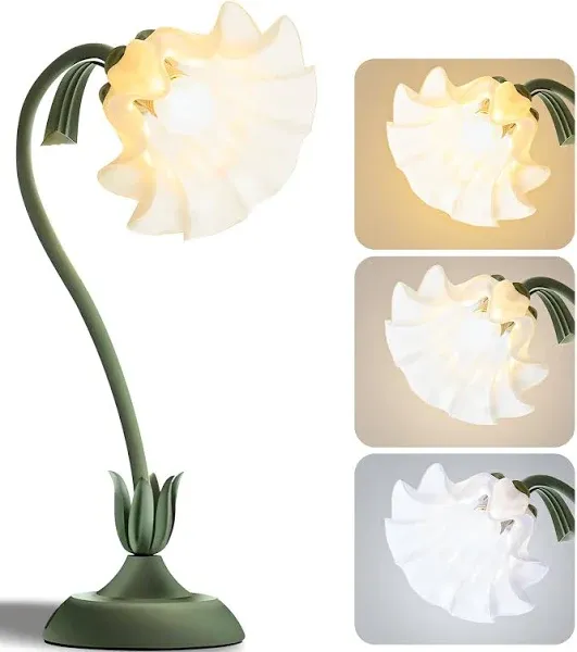 WERFOP Vintage Flower Table Lamp