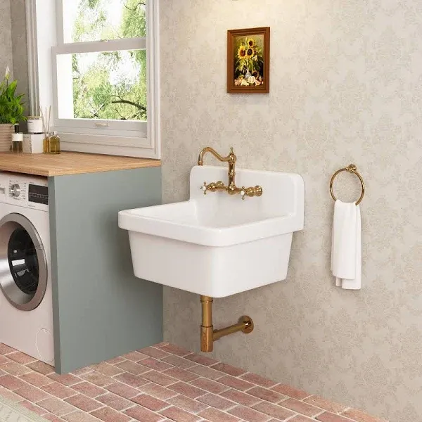 DeerValley Wall Mount Laundry/Utility Sink