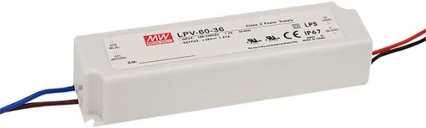 MEAN WELL LPV-60-12 Sealed Panel Mount LPV Series AC-DC 12-volt 5-Amp Power S...