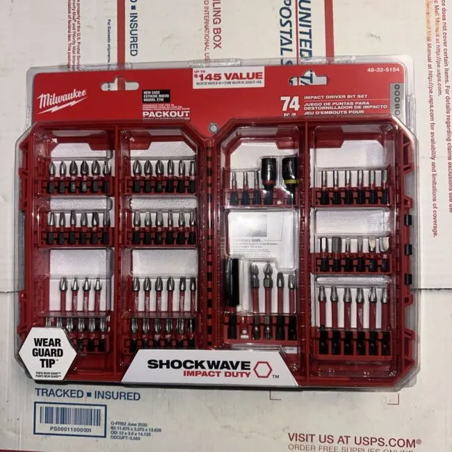 Milwaukee 74 Piece Screw Driver Drill Bit Set Impact Duty SHOCKWAVE Alloy Steel