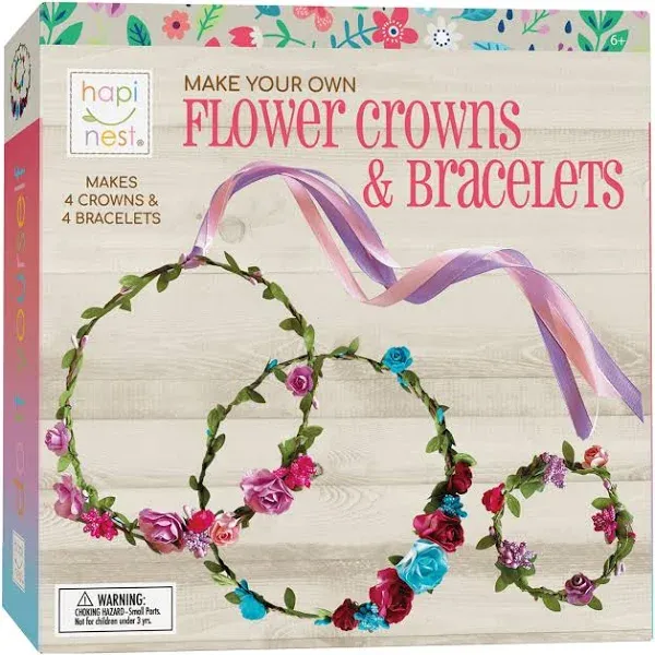 Hapinest Make Your Own Flower Crown Kit and Bracelet Craft Kit