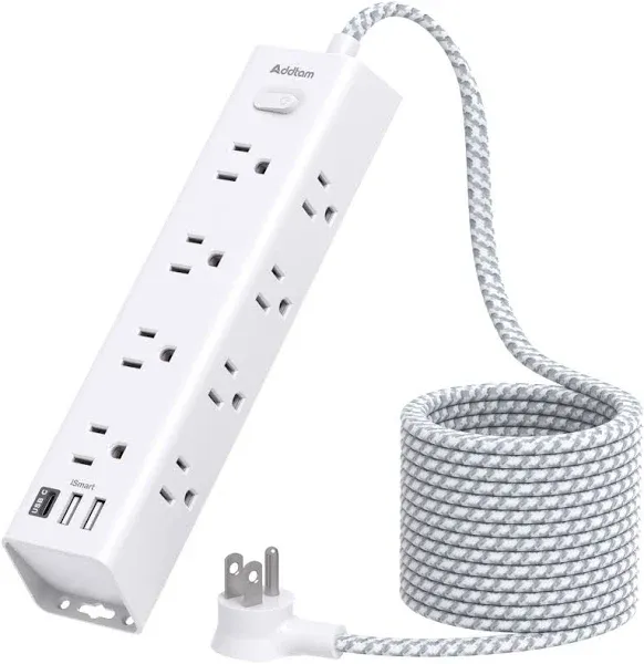 Etokfoks Mountable 12-Outlet Power Strip Surge Protector