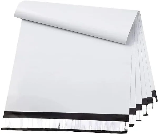 Metronic 100 24 x 24 Poly Mailer Envelopes Shipping Bags with Self Adhesive, Waterproof and Tear-Proof Postal Bags(White) 24x24