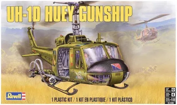 Revell Bell UH-1D Iroquois Huey Gunship Helicopter