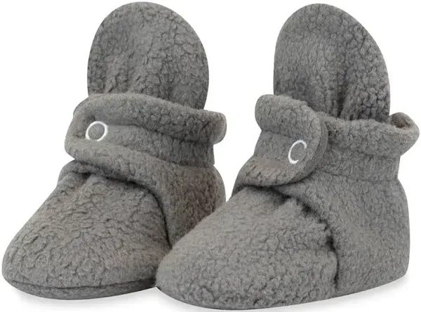 Zutano Cozie Fleece Baby Bootie - Gray