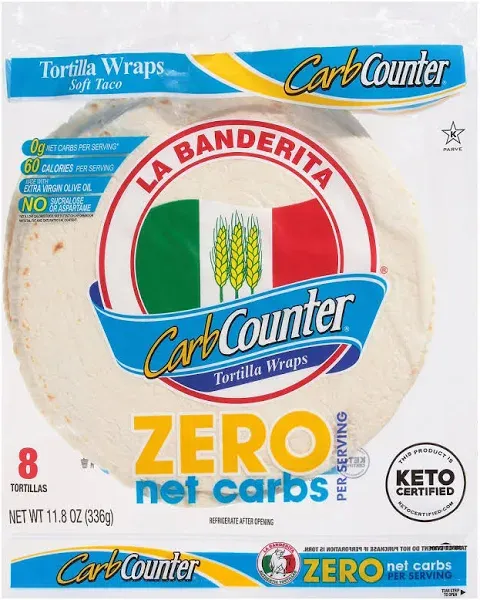 La Banderita Carb Counter 8’ Zero Net Carbs Flour Tortillas