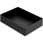 Basics Rectangular Plastic Desk Organizer, Accessory Tray, Black