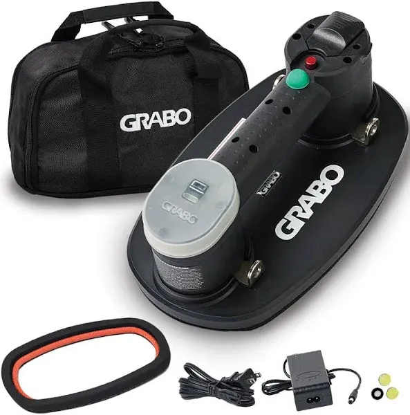 Nemo GRABO (1 Battery, 1 Seal) - Electric Vacuum Suction Cup Lifter for Wood, Paver, Drywall, Marble, Tile and More (Lifts up to 375 lbs)