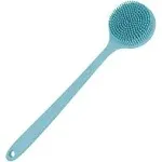 DNC Back Scrubber for Shower Soft Silicone Bath Body Brush with Long Handle