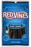 Red Vines Black Jumbo Licorice Twists 8oz Bag (12 Pack)