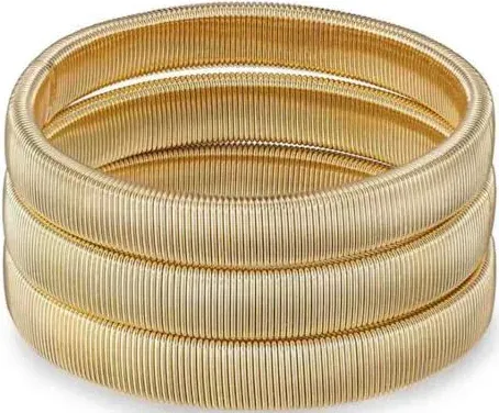 Ettika 18k Gold Plated Flex Stretch Bangle Set