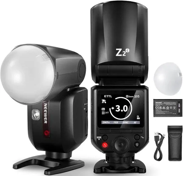 NEEWER Z2-C Z2C 2.4G TTL HSS Round Flash Light Speedlite for Canon Cameras DSLR