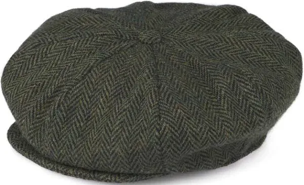 Hanna Hats Irish Tweed Eight Piece Cap Salt And Pepper