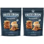 John Wm. Macy's Cheese Crisps | Asiago & Cheddar | Twice Baked Sourdough Crackers Made with 100% Real Aged Cheese, Non G