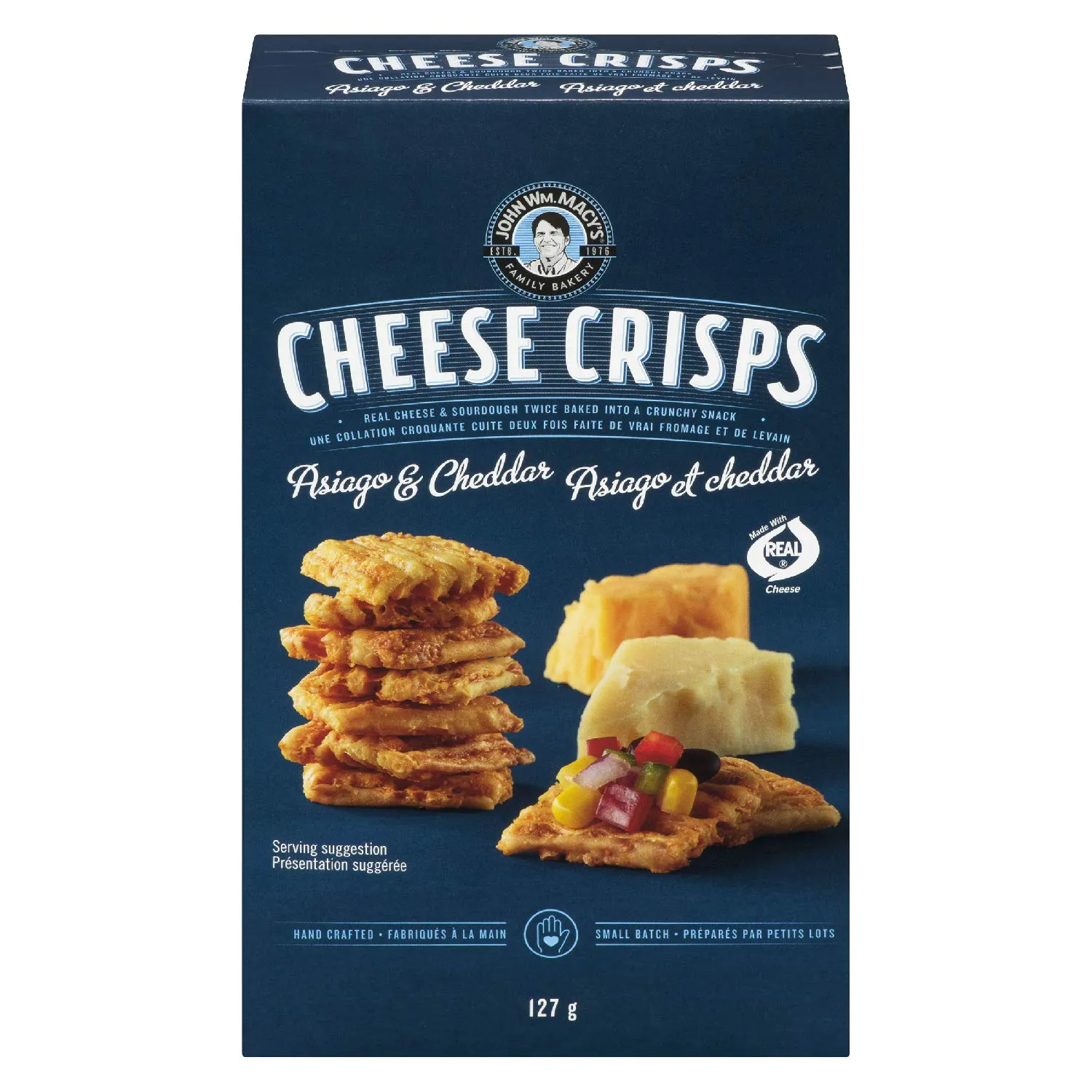 MACYS Asiago and Cheddar Cheesecrisps