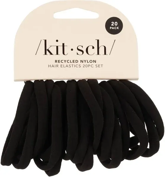 Elastic Hair Ties 20 Pack - Black