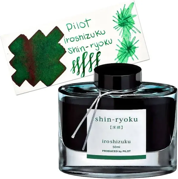 Pilot Iroshizuku Bottled Fountain Pen Ink (50ml) Forest Green (Shin-ryoku)