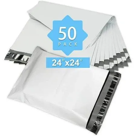 50 Pack White 24x24 Large POLY Mailer Self Seal Strong BAGS ENVELOPES SHIPPING