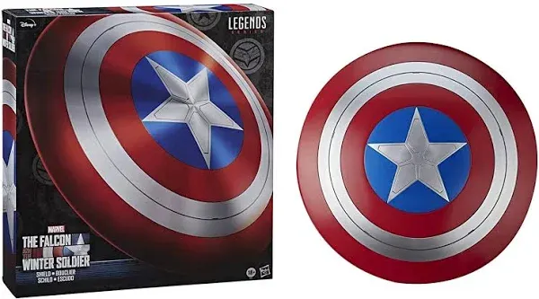 Marvel Legends Series Falcon and Winter Soldier Captain America Premium Role Play Shield Adult Fan Costume