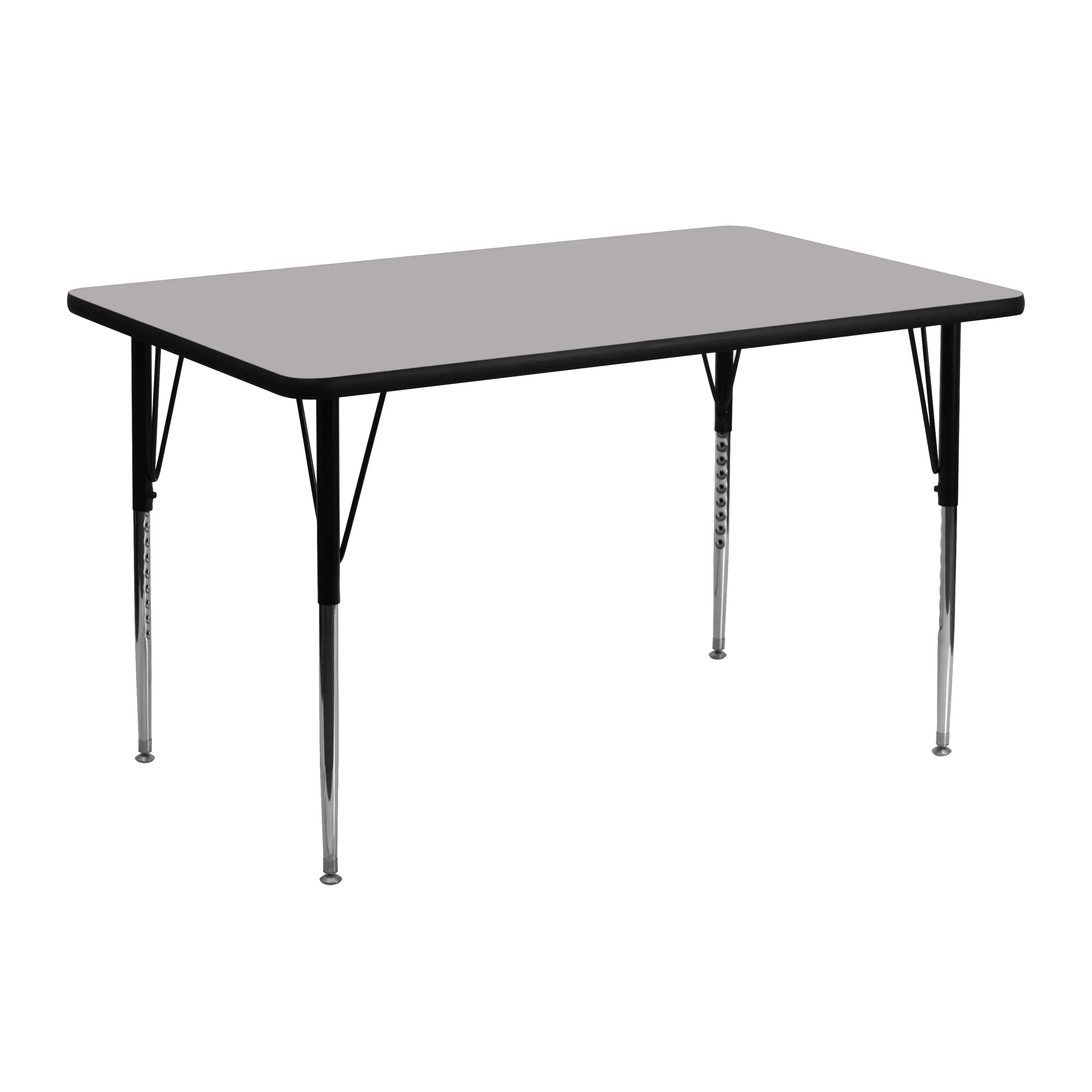 Flash Furniture 24''W x 48''L Rectangular Grey Thermal Laminate Activity Table -