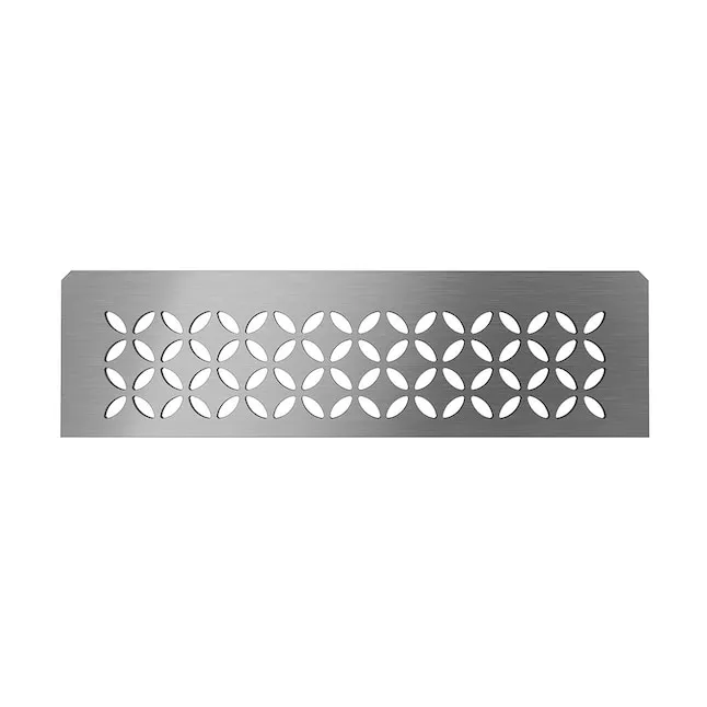 Schluter Systems Rectangular Niche Shelf-N - Floral Design - Brushed Stainless Steel (SNS1D5EB) - Kerdi-Line Shower Acessory