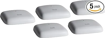 Cisco Business 140AC Wi-Fi Access Point | 802.11ac | 2x2 | 1 GbE Port | Ceiling Mount | 5 Pack Bundle | Limited Lifetime Protection (5-CBW140AC-B)