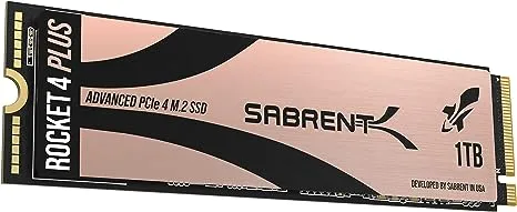 Sabrent SB-RKT4P-500 Rocket 4 Plus M.2 2280 PCIe 4.0 NVMe TLC Ssd, 500GB Internal Solid State Drive