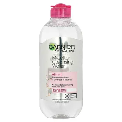 Garnier, SkinActive, All-in-1 Micellar Cleansing Water, All Skin Types, 13.5 fl oz (400 ml)