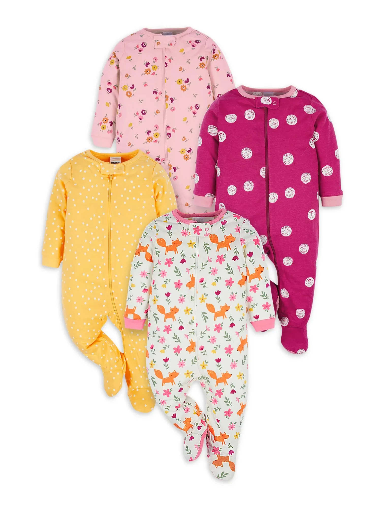 Onesies Gerber Baby girls Sleep 'n Play Footed Pajamas