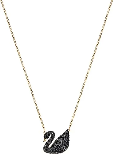 Swarovski iconic swan pendant - black, gold - authentic