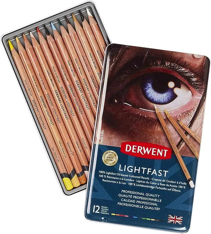 Caja Metálica 12 lápices Lightfast Derwent