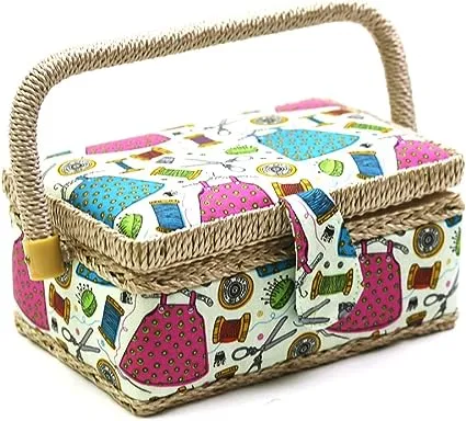 D&D Small Sewing Basket with Sewing Kit Accessories for Girlskidsbeg