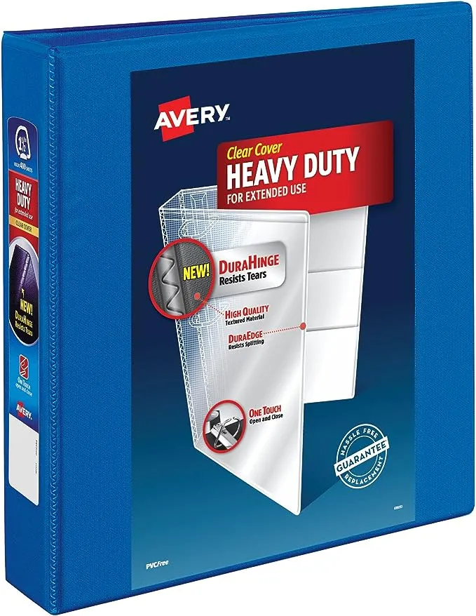 Avery 79722 Heavy-Duty View 3 Ring Binder,1.5" One